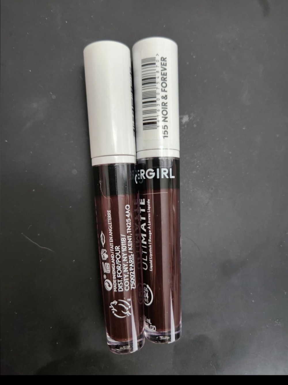 2 Pack Covergirl Outlast Ultimatte Liquid Lipstick 155 Noir & Forever SEALED